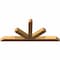 Ekena Millwork Saratoga Rough Sawn Timber Gable Bracket, Western Red Cedar, 96"W x 44"H x 6"D x 6"F, 11/12 Pitch GBW096X44X0606SAR00RWR - alternate 3